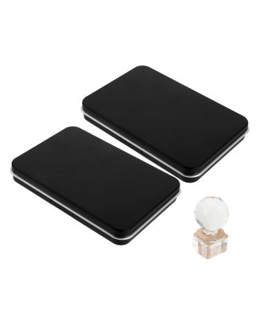 Healeved Healeved Multifunctional Beauty Sheets Eyeshadow Pan Highlighter Palette Makeup Wand Paint Palette Organizer for Travel Lipstick Abs Black