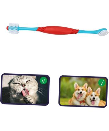 Beavorty 2pcs Double-headed Cleaning Brush Manual Pet Pets Tooth Soft-bristles Head for Bristles Small Puppy - Buy Online on GoSupps.com