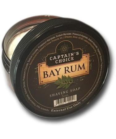 Captain's Choice Bay Rum Shaving Soap - 5 oz | Premium Quality Shave Soap - Buy Online on GoSupps.com