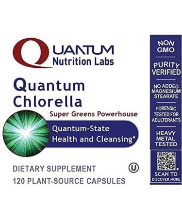 Quantum Nutrition Labs Quantum Chlorella - Chlorella Capsules Chlorophyll Capsules Organic Pills for Women & Men Chlorophyll Supplement - 120 Vegetarian Capsules - Buy Online on GoSupps.com