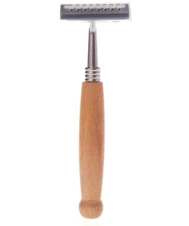 Ecological razor razor with wooden handle and stainless steel blade 2 Women and men sound in an environmentally friendly way