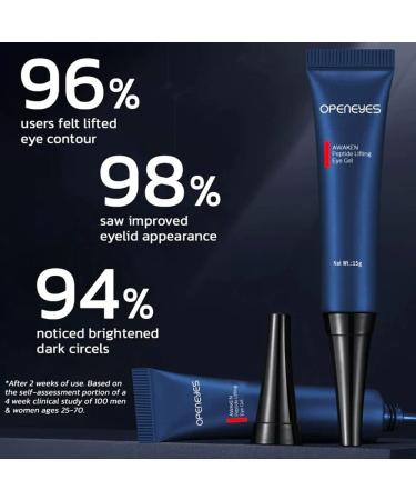 Awaken Peptide Lifting Eye Gel - Men's Anti-Aging Eye Cream for Dark Circles, Fine Lines, and Under Eye Bags (2pcs) - Buy Online on GoSupps.com