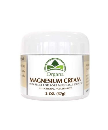 Organa All Natural Magnesium Pain Relief Cream for Sore Muscles, Joints, Back, Knee, Hand, Feet , Neck etc.