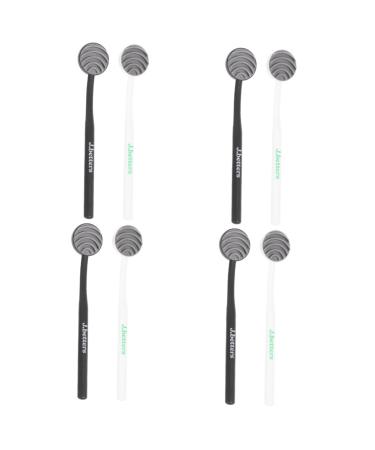 Homsfou 8 StK tongue cleaning brush tongue brush cleaning professional tools silicone spatula dental tool tongue brush for adult multifunction tongue scratch mouthware scraping different colors x 4 pieces 18.5x3.5cmx4pcs