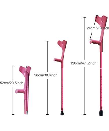 LINYUES Forearm Crutches Lightweight Ergonomic Adjustable Folding Arm Crutches with Rubber Handles for Heavy Duty Non-Slip Walking Stick for Adults Black/Pink/Blue (Black) - Buy Online on GoSupps.com