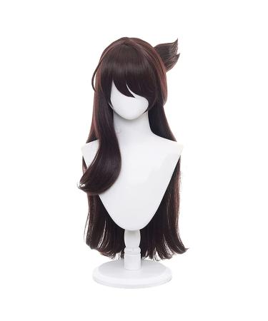 Lwiuentx Genshin Impact Beidou Long Brown Wig | Synthetic Hair for Men & Women | Halloween Party | Free Wig Cap - Buy Online on GoSupps.com