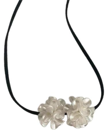 Buy Oralgo's Irregular Flower Trailer Collar Necklace | Adjustable Black Flower Neck Chain with Colorful Pearls - International Shipping Available - Buy Online on GoSupps.com
