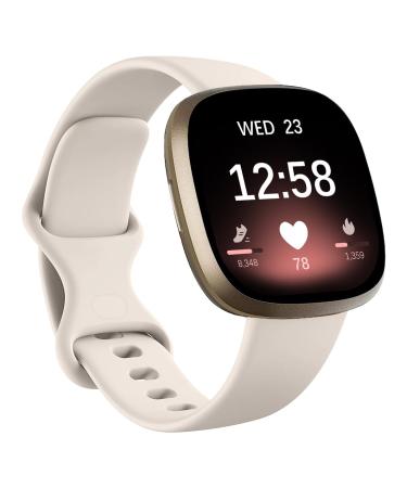 Msksjer bracelet compatible with Fitbit Versa 4/Versa 3/Fitbit Sense/Sense 2 classic soft sports silicone replacement bracelet for women Starlight Small - Buy Online on GoSupps.com