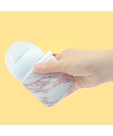 Milkboozii 4oz to 5oz Baby Glass Bottle Sleeve Reusable with Handle Neoprene Holder Moisture  Non-Slip Grip Insulator Covers for Natural Philips Avent Bottle (C   Wide Neck  White Marble) C - Wide Neck White Marble - Buy Online on GoSupps.com