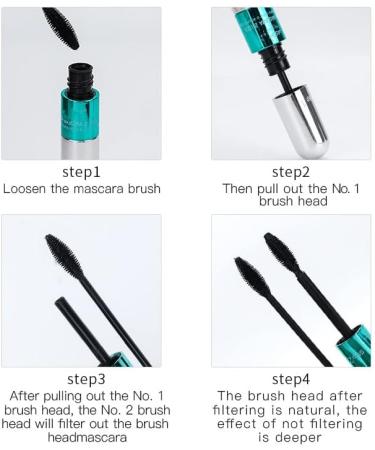 2 in 1 4D Silk Fiber Eyelash Mascara Extra Long Thick & Voluminous Lash Mascara Clump-Free Long Lasting Waterproof & Smudge-Proof Natural Eye Makeup - Buy Online on GoSupps.com