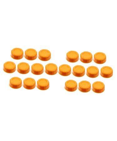 BESTonZON 20 Pcs Baby Bottle Seal Cap Storage Lids Water Bottle Screw Lid Nursery Bottle Lids Bottles for Babies Waterproof Accessories Kit Food Grade Pp Travel Milk Storage Leak-Proof Cover Orangex2pcs 4.3x4.3x1.5cmx2pcs