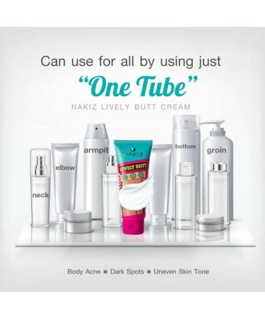 Nakiz Lively Butt Cream for Stretch Marks & Uneven Skin Tone - 100% Authentic (2 Pack) | Award-Winning Formula for Underarm, Inner Thigh, Back, & Knee - Buy Online on GoSupps.com
