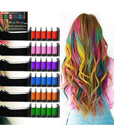 REMOVABLE FASHION HAIR CHALK COMB FOR INSTANT HAIR FLAIR NORMAL AND MATTE COLOURS (NORMAL) NORMAL 1 count (Pack of 6) - Buy Online on GoSupps.com