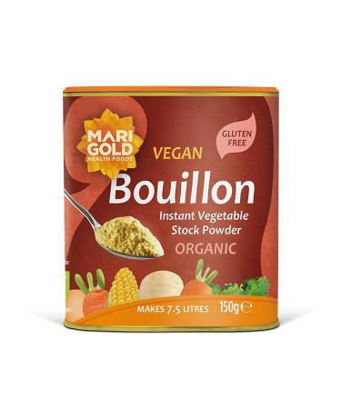Marigold Health Foods Organic Vegetable Bouillon Powder - Vegan & Gluten Free - Makes 7.5 litres - 150g (Pack of 6)