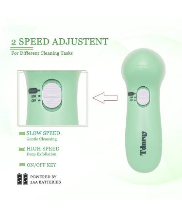 Waterproof 5-in-1 Face Scrubber & Cleansing Brush for Deep Cleaning, Exfoliating, and Blackhead Removal - Travel-Friendly Skin Care Tool - Buy Online on GoSupps.com