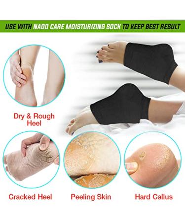 Nado Care Foot Peel Mask 3 Pack - Natural Exfoliating Foot Masks for Dry Dead Skin - Callus Repair for Men & Women - Avocado, Coconut, Olive - Buy Online on GoSupps.com