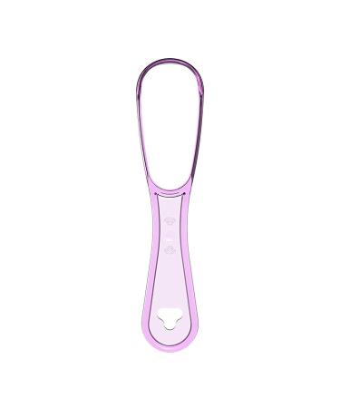 YUECI adult tongue cleaner tongue cleaning scraps Tongue cleaning scraper stainless steel Tongue cleaner reusable tongue cleaner metal scraps for adults one size violet