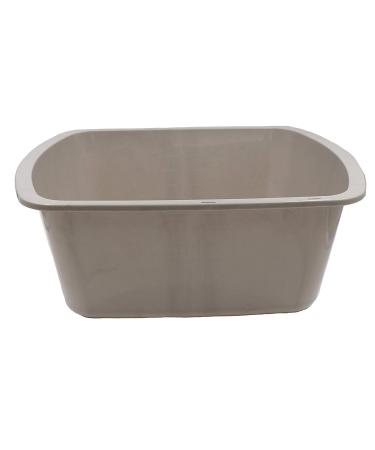 Comfort Axis Rectangular Plastic Wash Basin with Graduations, 7 Quart, 3 Pack, Grey