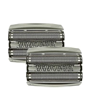 Sanq 2 Pcs Replacement Foil Cassette Head for Braun Series 7 799CC 760CC 750CC 730 735S for Pulsonic Razor (Color : Silver)