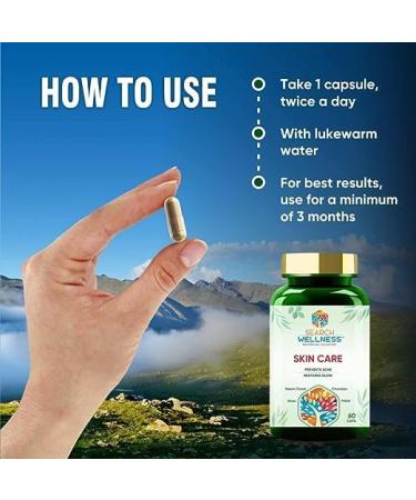 Ayurvedic Skin Care Capsules for Blood Purification and Healing | Natural Herbal Formula for Acne, Pimples, and Skin Health - 60 Capsules - Buy Online on GoSupps.com
