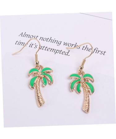 Korean Green Dangle Post Earrings for Women - Delicate Ear Drop Jewelry - Buy Online on GoSupps.com