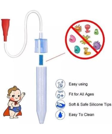 Nasal Aspirator for Baby by Emenet | Booger Sucker with 24 Filters | Baby First Aid Kit Essential for Newborns | Baby Registry Must-Have - Buy Online on GoSupps.com