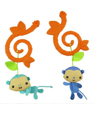 Replacement Parts for Rainforest Jumperoo - Fisher-Price Roarin' Rainforest Jumperoo CBV63  Replacement Toys  Orange Vines with Blue Monkeys