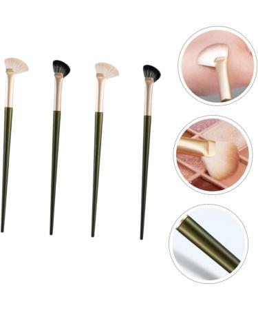 NOLITOY 16 Pcs Nose Shadow Brush Under Eye Concealer Brush Makeup Brush Wooden Handle Flat Eyebrow Brush 17.4x1cmx4pcs Assorted Colorx4pcs - Buy Online on GoSupps.com