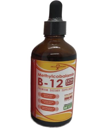 Extra Strength Vitamin B12 Methylcobalamin Liquid Drops 100ml - Sublingual Supplement for Men and Women - 4 Fl Oz - Buy Online on GoSupps.com