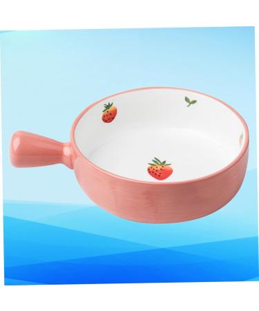 Alipis Onion Oven Strawberry Bowl Ceramic Cake Pan Soup Kitchen Dessert Bowl Ceramic Bowl Ceramics Pottery 21.3 15.8cm Pink - Buy Online on GoSupps.com