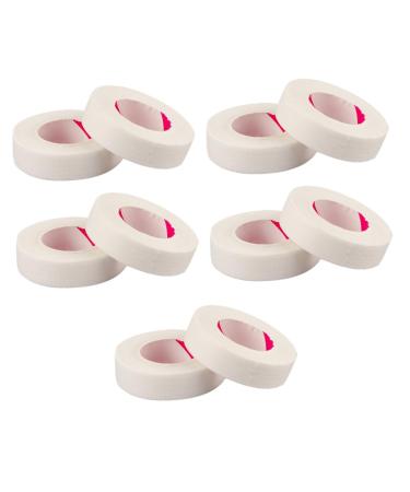 Ipetboom 10 Rolls Grafting Tape Non-woven Tape Miss Eyelash Curler Dedicated White