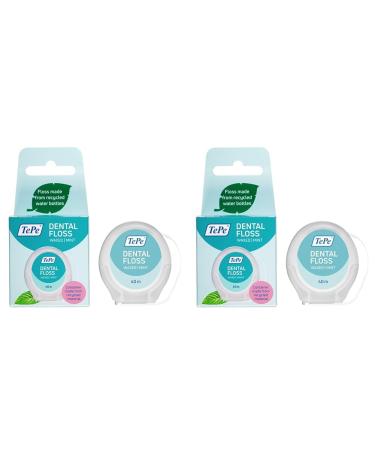 Tepe Dental flowed dental floss without PfAs several threads and a larger surface ensure gentle and efficient cleaning of the interdental spaces for particularly tight gaps (pack of 2) 40.00 m (2 pack)