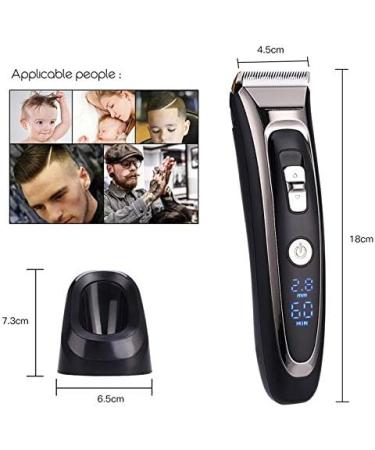 Professional Rechargeable Digital Hair Trimmer for Men - Cordless Hair Clipper with Adjustable Ceramic Blade | International Shipping Available - Buy Online on GoSupps.com