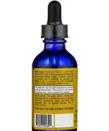 Eidon Ionic Minerals Copper Concentrate - 2 oz | Pure Essential Mineral Supplement - Buy Online on GoSupps.com