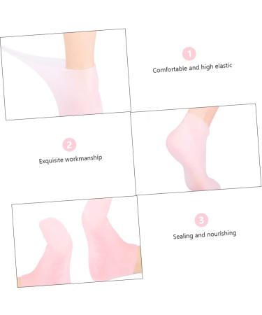 minkissy 2 Pairs Sock Booties for Women High Heels Gel Booties Skin Protect Soles Gel Spa Stocking Humidor Gel Skin Soles Sebs Sole Pads Foot Short Boots Essential Oil Lotion Women's Pink - Buy Online on GoSupps.com