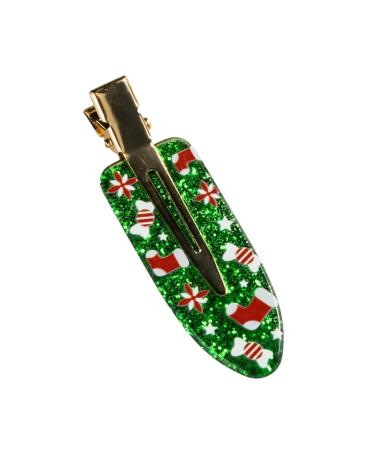 xbiez Girls Hair Clip Mistletoe Creaseless Hairpin Glitter Jewelry Ornaments Headdress Mistletoe No Crease Hair Clips Glitter 6