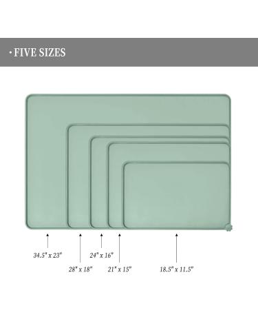 Reopet Silicone Pet Feed Mats - Waterproof Dog & Cat Space Mats with Elevated Edges - Sizes 47x30 cm (1-Pack) - Optimal for Mess-Free Feeding - Buy Online on GoSupps.com