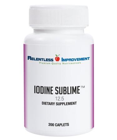 Relentless Improvement Iodine Sublime 12.5mg 200 Caplets with Potassium Iodide