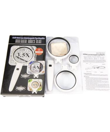 Voca Magnifying Glass with 2 LED Lights | 3.5x/5x/11x Magnification for Seniors | High Clarity Handheld Magnifier for Reading & Exploring - Buy Online on GoSupps.com