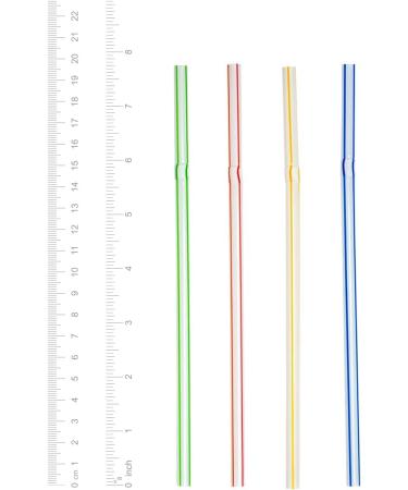 Comfy Package 200 Pack 7.75" High Flexible Plastic Straws Disposable Drinking Straws - Striped Assorted Colors - Buy Online on GoSupps.com