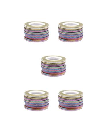 Multicolored Nail Art Striping Tape Set - 5 Set of 2MM Random Color - Fashionable and Unique Designs - Great Gifts - Wide Application - Buy Online on GoSupps.com