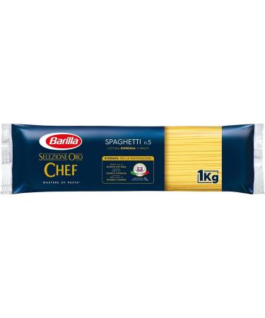 Italian Gourmet E.R. Barilla Selezione Oro Chef Pack of 6 Spaghetti No. 5 made with durum wheat semolina 100% Italian grains 1 kg pack + 400 g Italian can of Polpa di Pomodoro - Buy Online on GoSupps.com