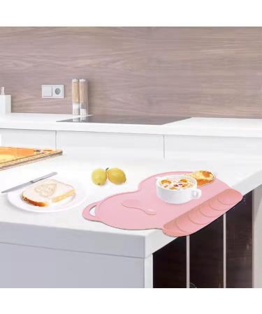 Silicone Baby Placemat - BPA-Free, Washable & Reusable Food Grade Mat for Kids - Non-Slip Dining Table Protector in Pink - Buy Online on GoSupps.com