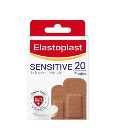 Elastoplast Sensitive Hypoallergenic Plasters Medium (20 Pieces) Plasters for Painless Removal Soft and Breathable Fabric Plasters Strong Adhesive Medium Skin Tone Sensitive Plasters