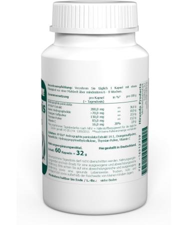 Andrographis 200 mg Extract Plus Capsules - 60 Pcs | Immune System Support | Buy Internationally - Buy Online on GoSupps.com