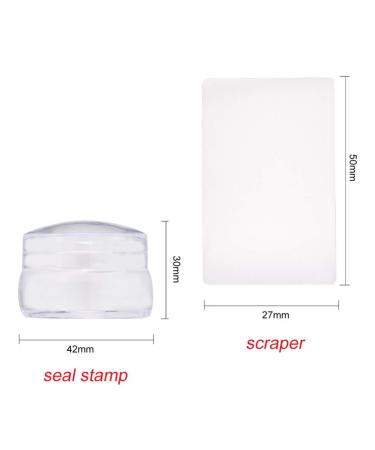 Lurrose Jelly Nail Art Stamp Set | Clear Stamp Tool for Manicure & Nail Accessories | Perfect for Nail Stamping Kits - Buy Online on GoSupps.com