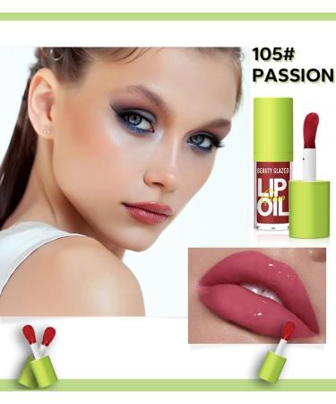 Plumping Lip Oil Gloss | Crystal Jelly Lip Care | Hydrating & Nourishing | Long Lasting & Lightweight | (5#PASSION) - Buy Online on GoSupps.com