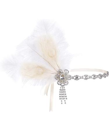 1920s Headband Vintage Flapper Headband Roaring Headpiece 20s Great Headpiece with Peacock Flapper Hair 1920s Accessories for Women - Buy Online on GoSupps.com