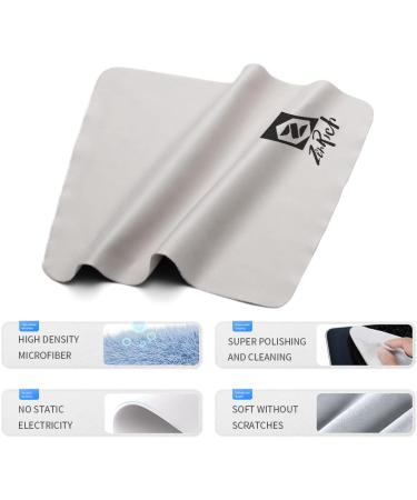 Zenrich Microfiber Cleaning Cloths for Electronics - 5.9x5.9 (2 Pack) | Perfect for Lenses Glasses Screens Cameras & More - Buy Online on GoSupps.com