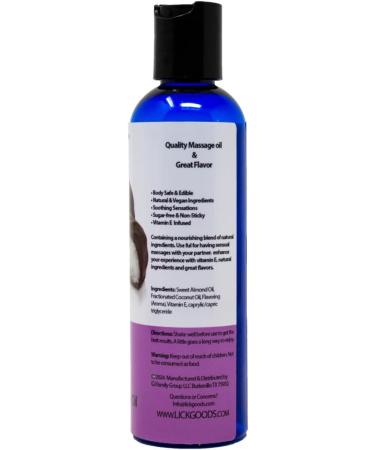 Buy Lick Chocolate & Coconut Flavored Body Oil - Edible Massage Oil for Couples | Vitamin E Enriched Perfect for Date Night 4 oz - Buy Online on GoSupps.com
